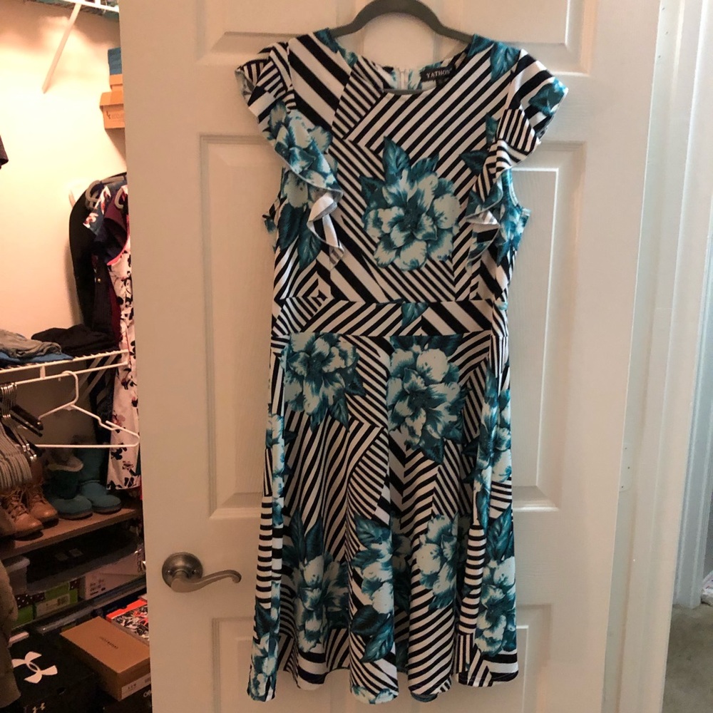 Floral & Striped Dress